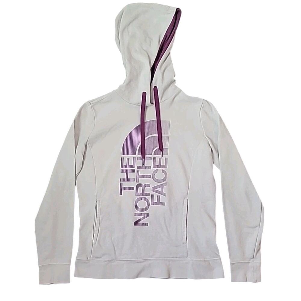 The North Face Women’s Trivert Hoodie M White Purple Logo